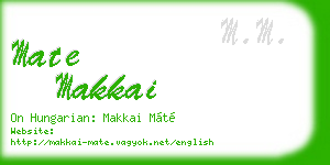mate makkai business card